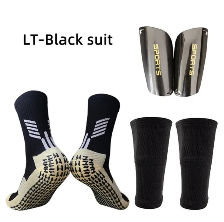 Adults & Kids 3 Piece Set Grip Socks, Leg Sleeves, Shin Pads