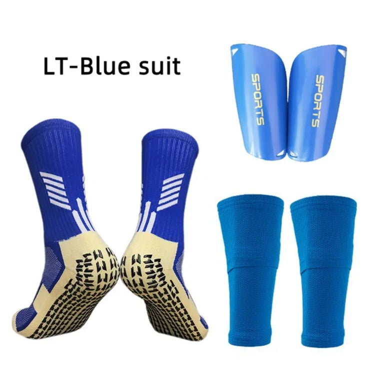 Adults & Kids 3 Piece Set Grip Socks, Leg Sleeves, Shin Pads