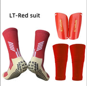 Adults & Kids 3 Piece Set Grip Socks, Leg Sleeves, Shin Pads